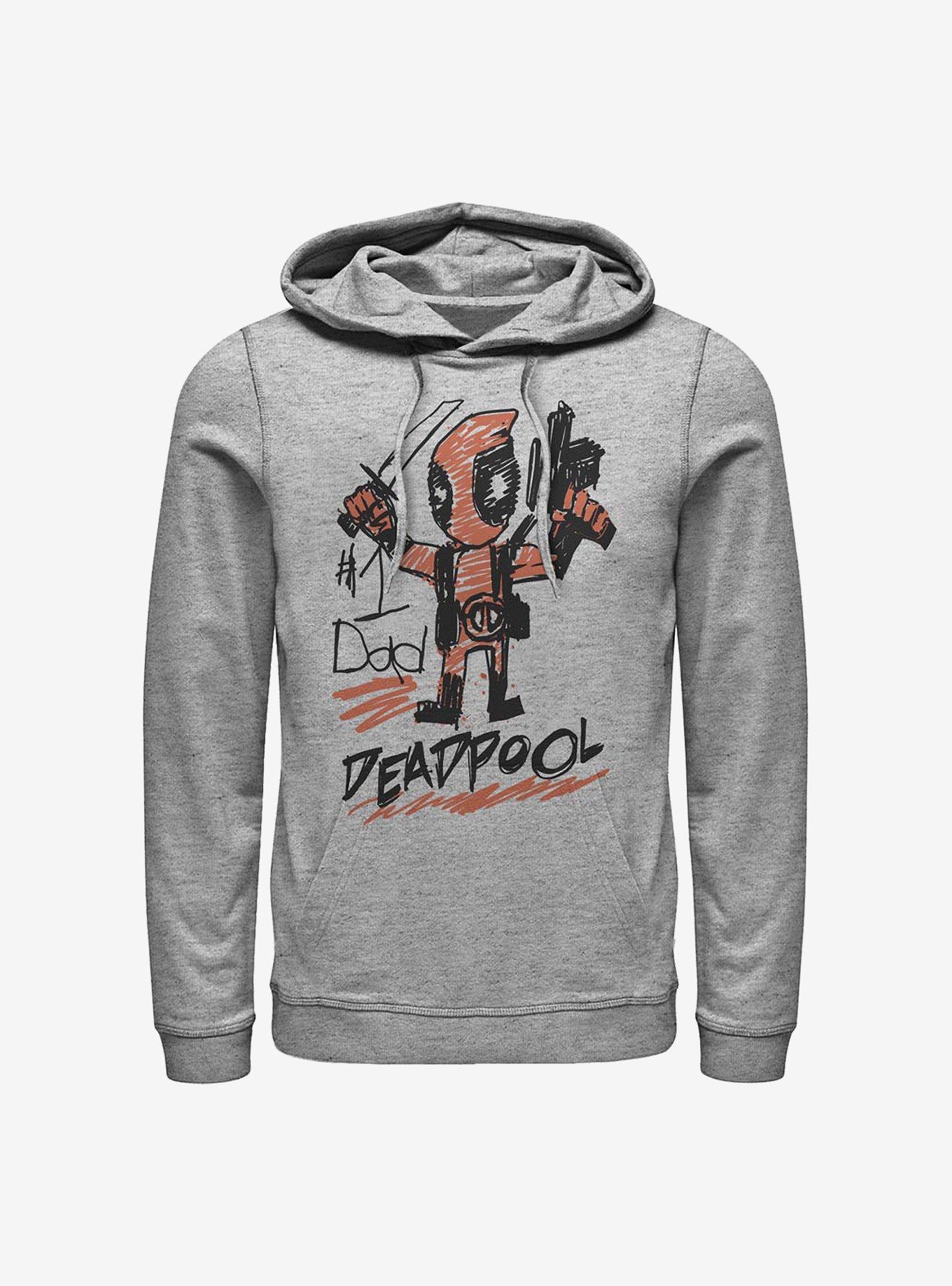 Marvel Deadpool Dad Hoodie, ATH HTR, hi-res