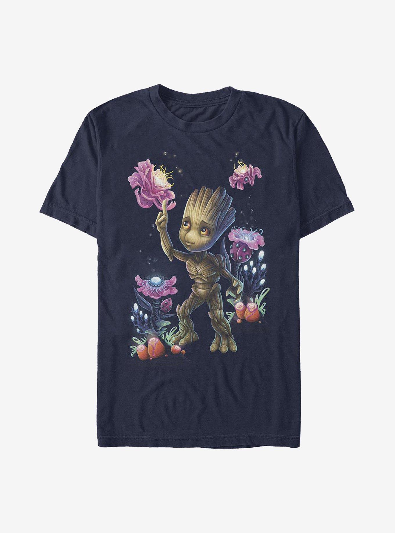 Marvel Guardians Of The Galaxy Groot Plants T-Shirt, NAVY, hi-res