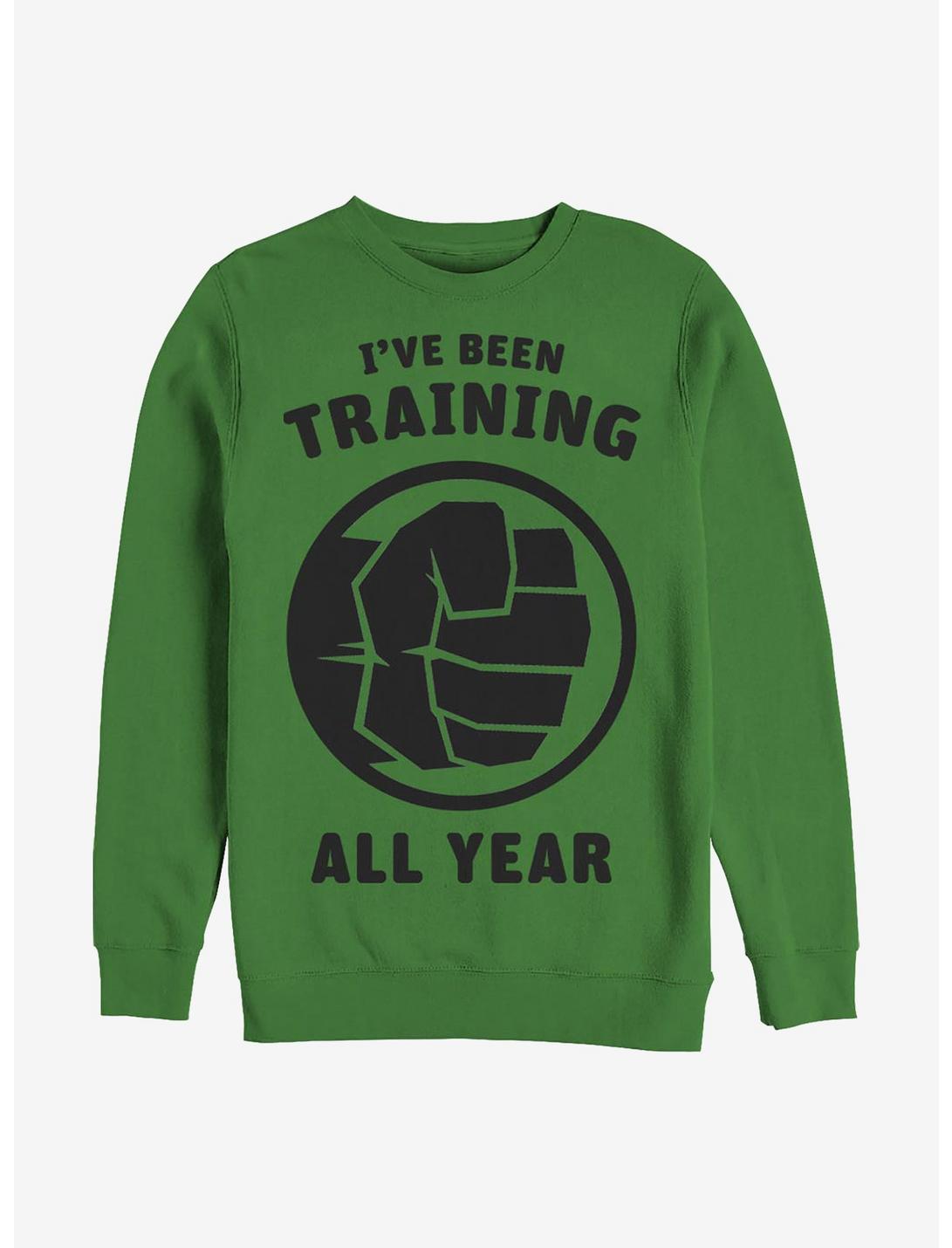 Marvel Hulk Training All Year Crew Sweatshirt, KELLY, hi-res