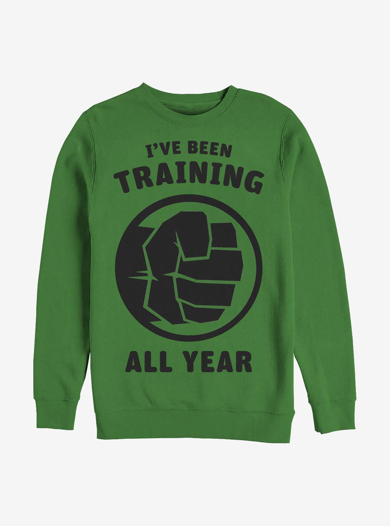 Marvel Hulk Training All Year Crew Sweatshirt, KELLY, hi-res