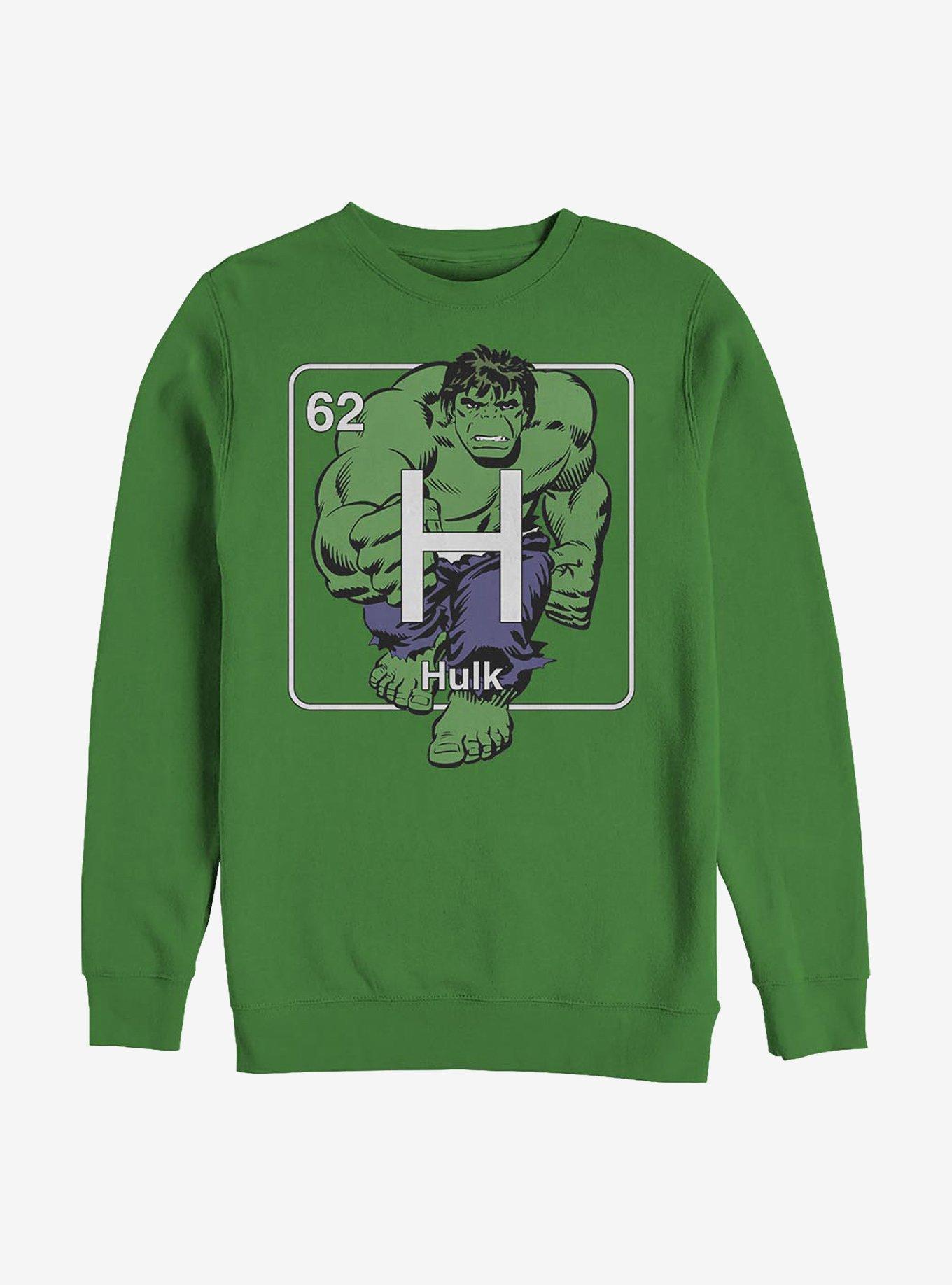 Marvel Hulk Periodic Hulk Crew Sweatshirt, KELLY, hi-res