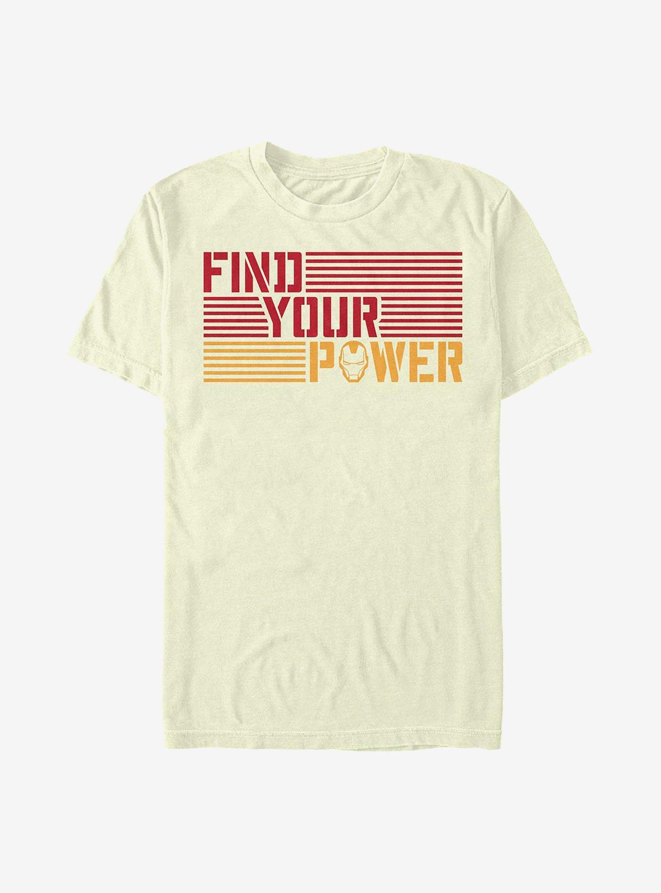 Marvel Iron Man Find Your Power T-Shirt, NATURAL, hi-res