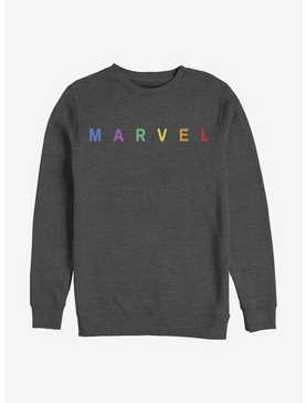 Marvel Simple Rainbow Logo Crew Sweatshirt, , hi-res