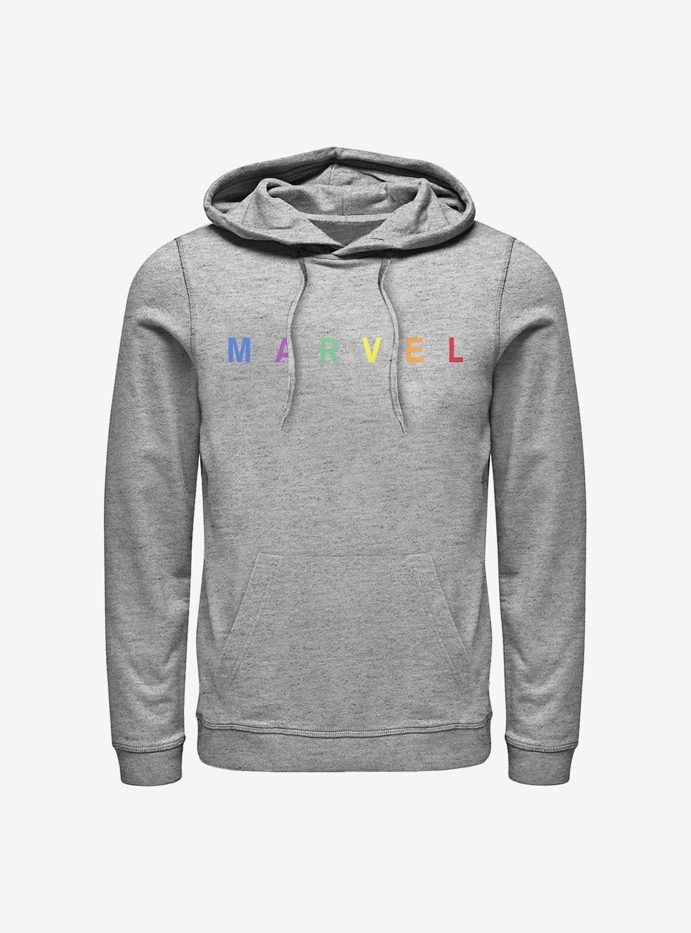 Marvel Simple Rainbow Logo Hoodie, , hi-res