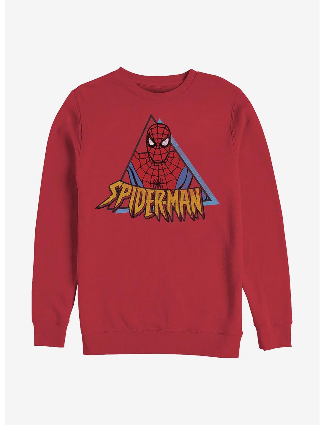 Marvel Spider-Man Triangle Crew Sweatshirt, RED, hi-res