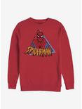 Marvel Spider-Man Triangle Crew Sweatshirt, RED, hi-res