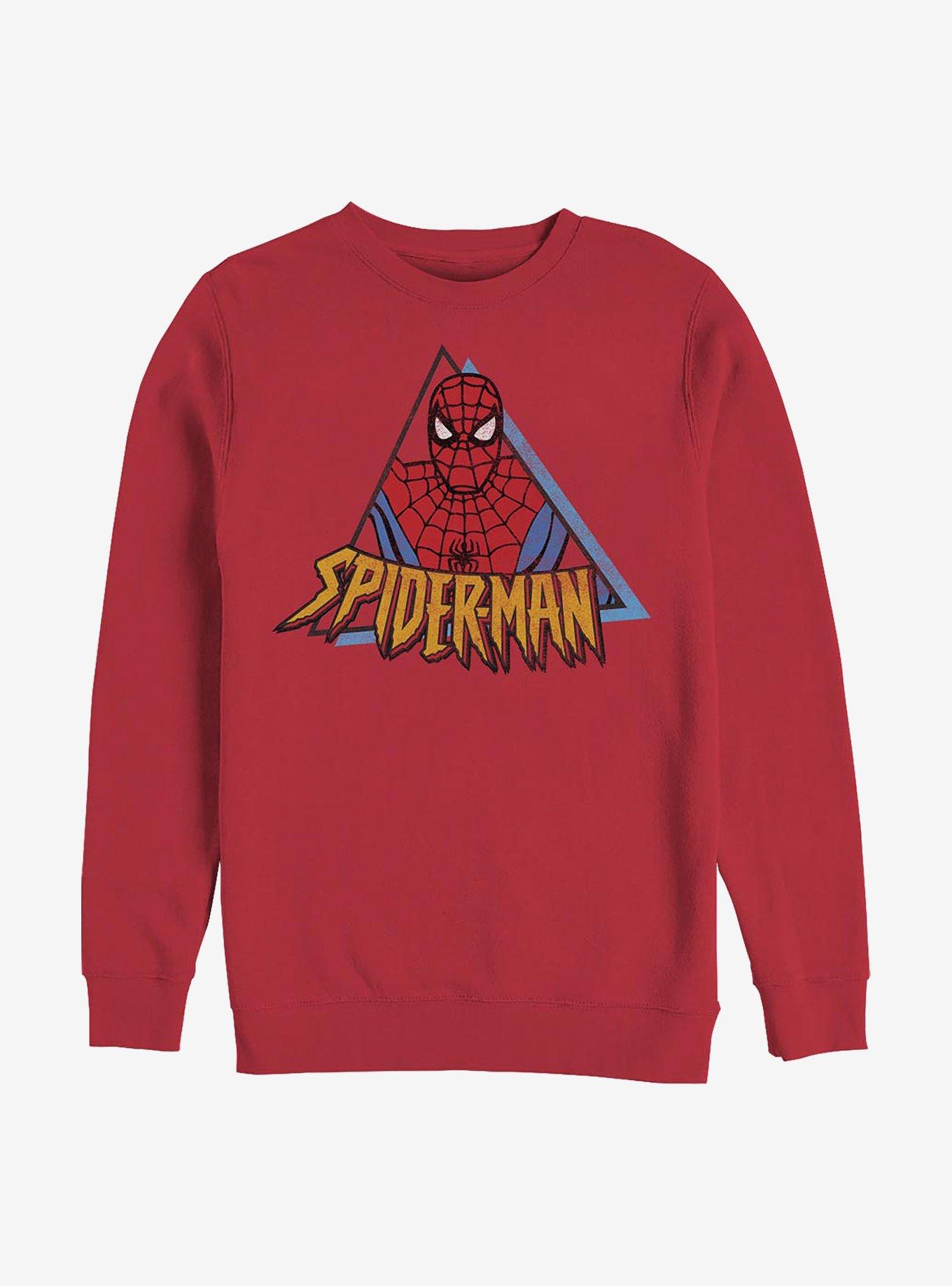 Marvel Spider-Man Triangle Crew Sweatshirt, RED, hi-res