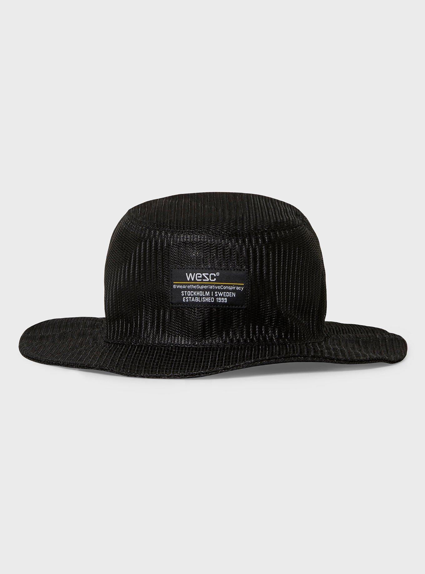 WeSC Mesh Boonie Hat, BLACK, hi-res