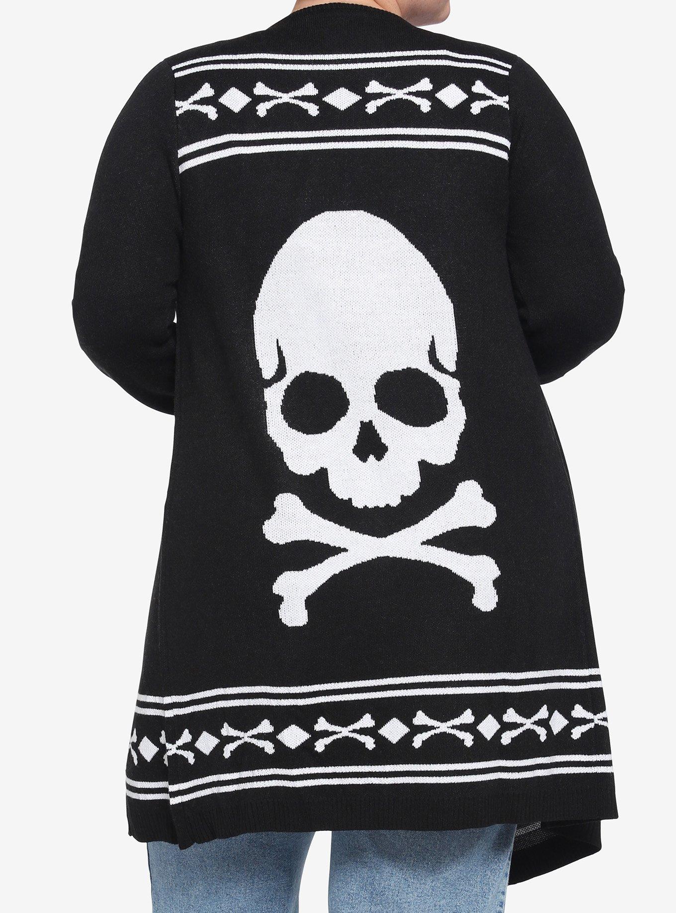 Skull Crossbones Girls Open Cardigan Plus Size Hot Topic