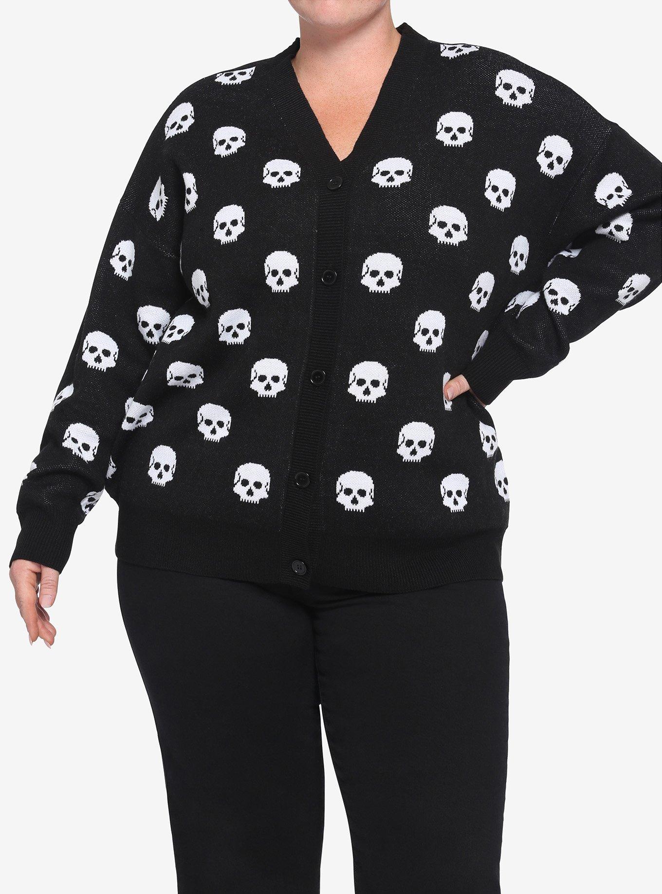 Plus size 2024 skull sweater