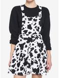 Cow Print Skirtall, COW-BLACK WHITE, hi-res