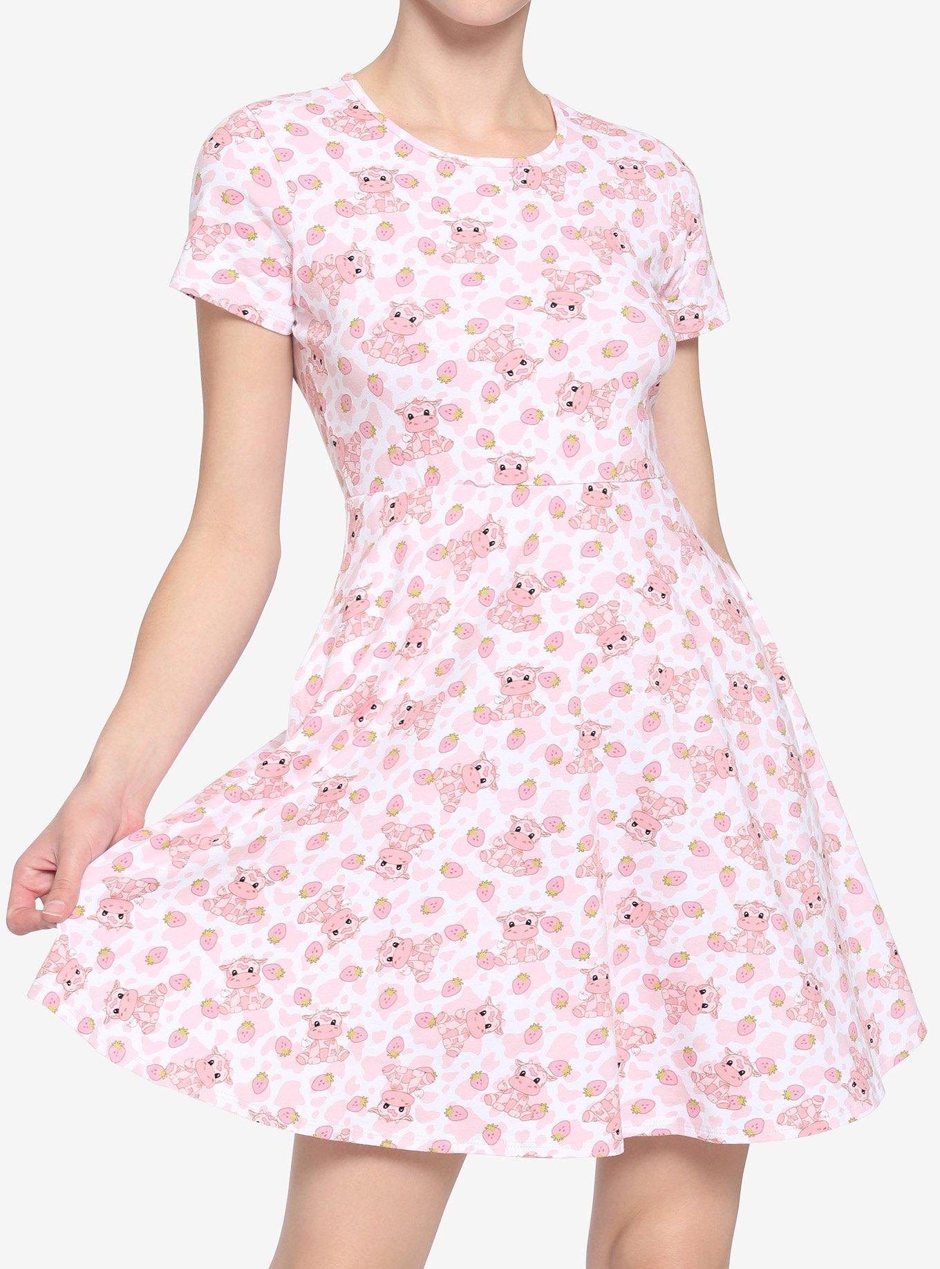 Pink cow dresses best sale