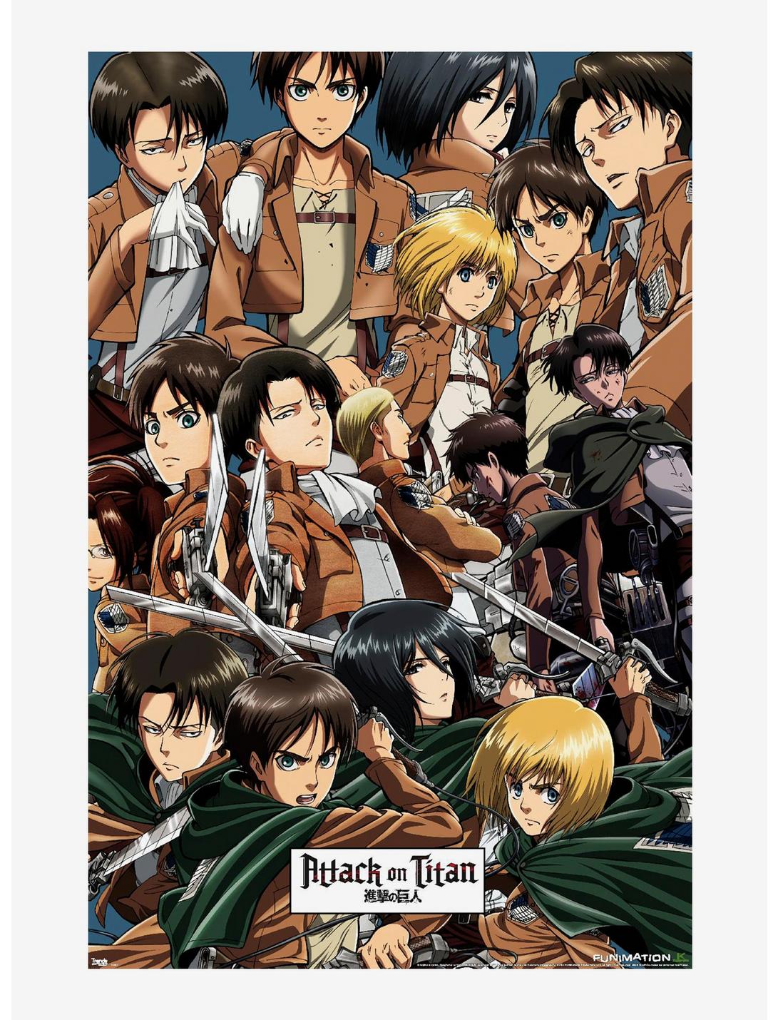 Attack On Titan Character Collage Poster, , hi-res
