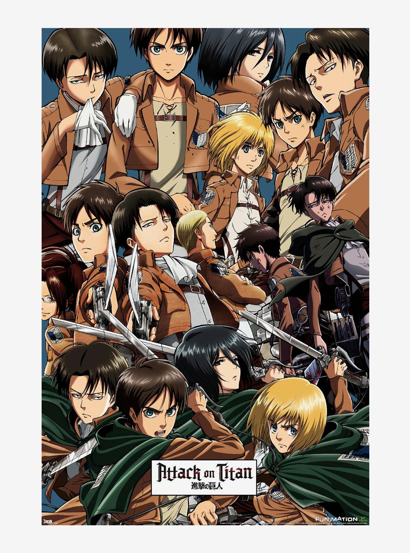 Attack On Titan Character Collage Poster, , hi-res
