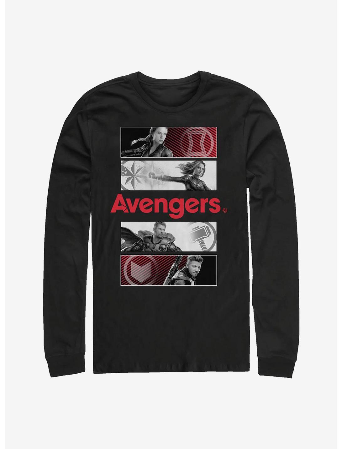 Marvel Avengers Color Pop Long-Sleeve T-Shirt, BLACK, hi-res