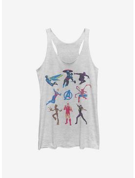 Marvel Avengers Character Collage Womens Tank Top, , hi-res