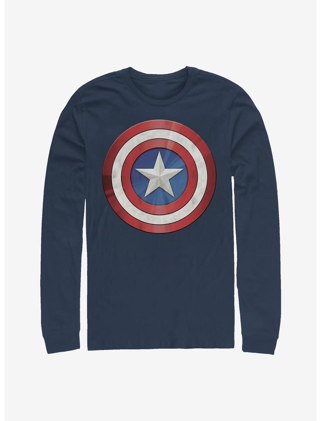 Marvel Captain America Shield Long-Sleeve T-Shirt, NAVY, hi-res