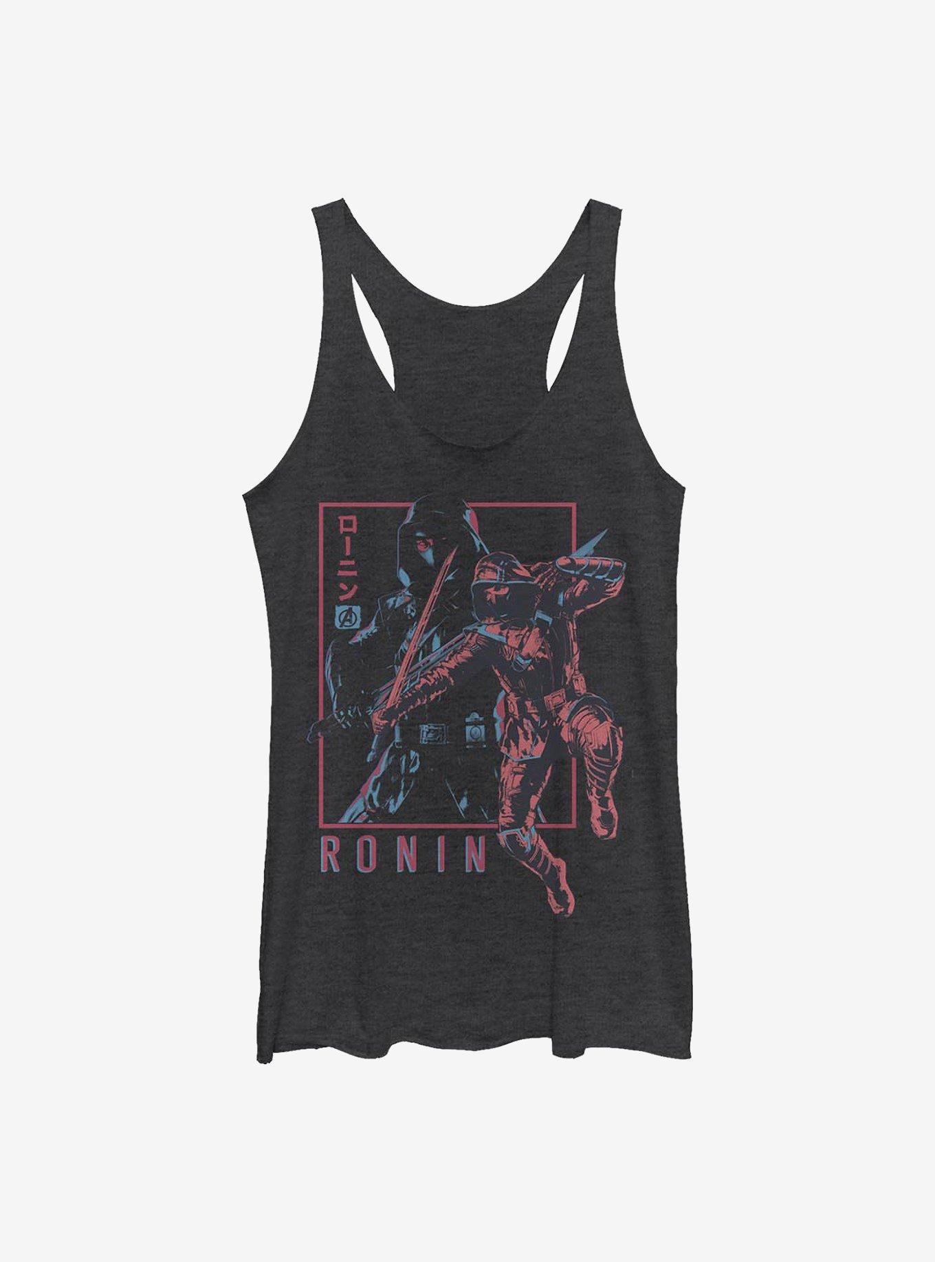 Marvel Avengers Ronin Sign Womens Tank Top, BLK HTR, hi-res