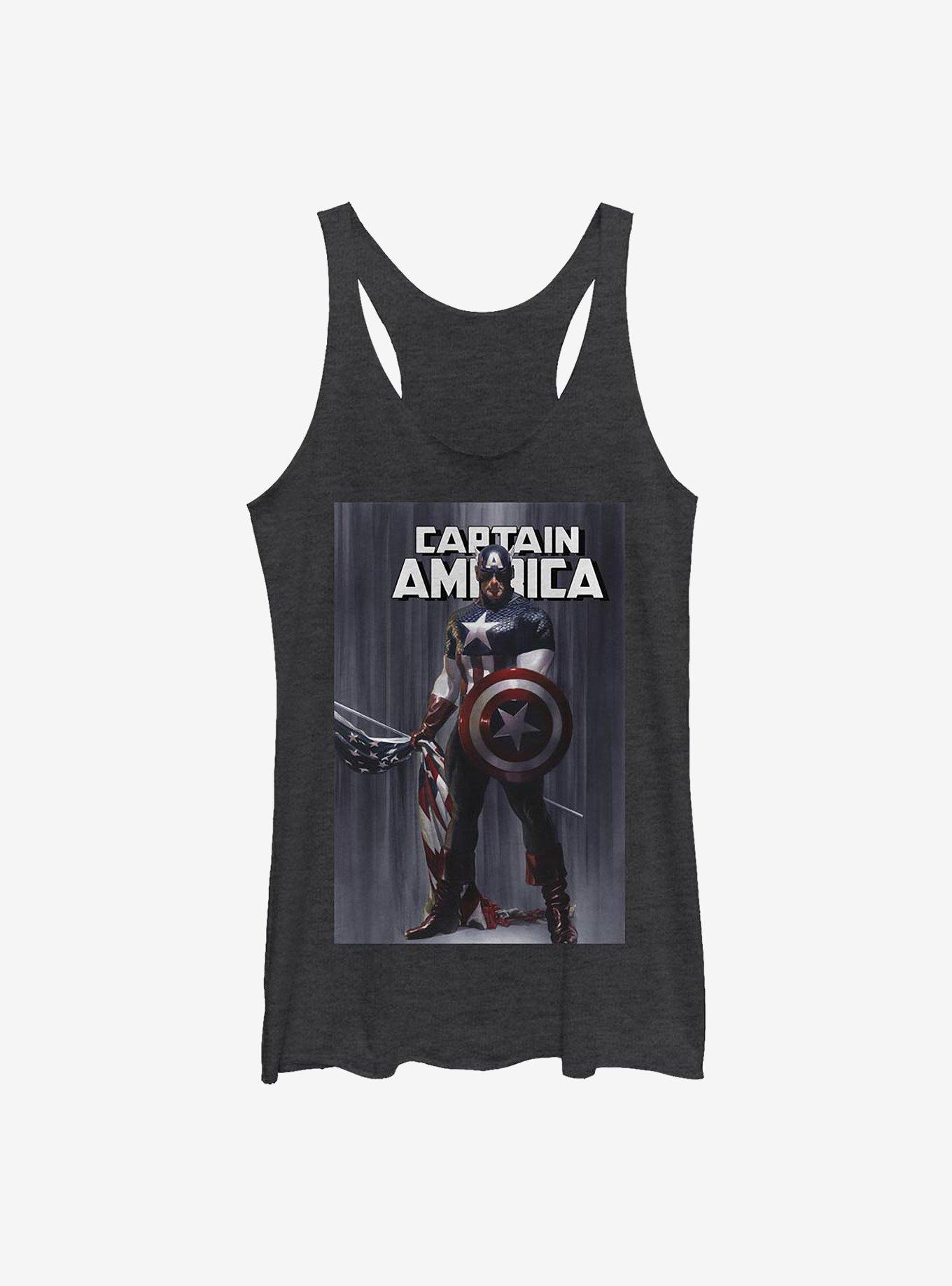 Marvel Captain America Standing Flag Womens Tank Top, , hi-res