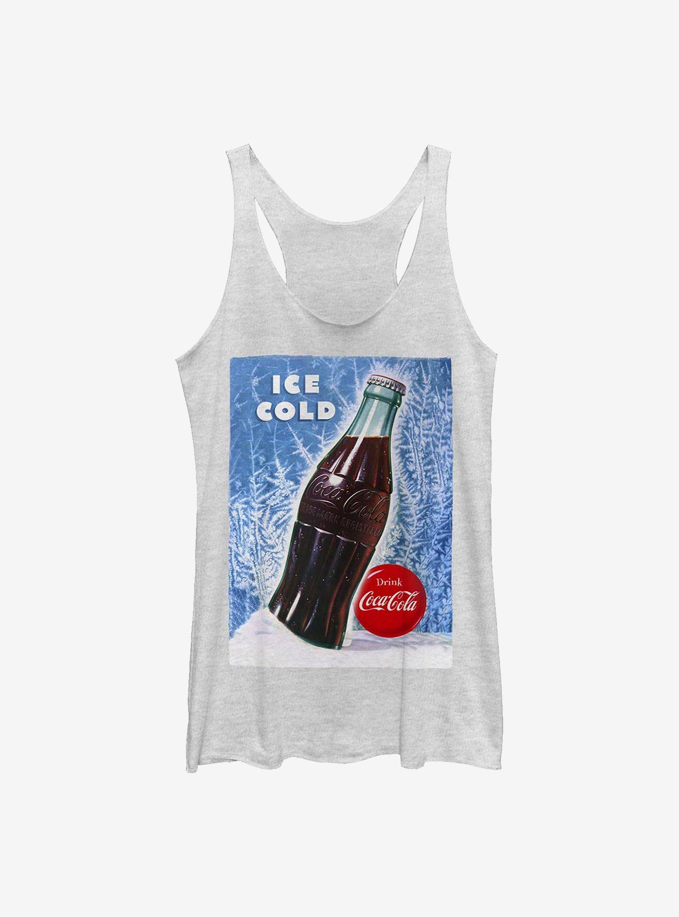 Coca-Cola Ice Cold Womens Tank Top, WHITE HTR, hi-res