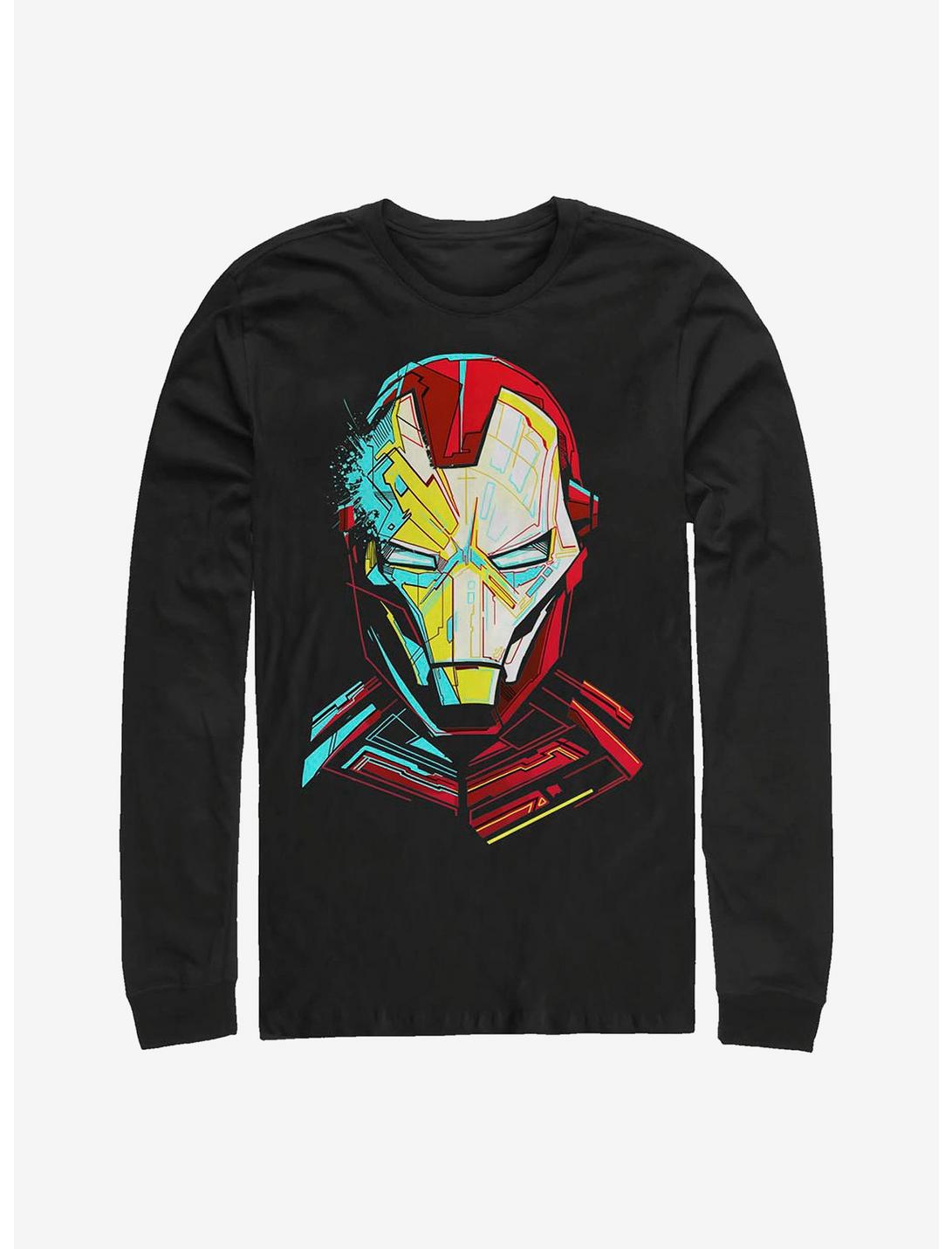 Marvel Iron Man Pieced Long-Sleeve T-Shirt, BLACK, hi-res
