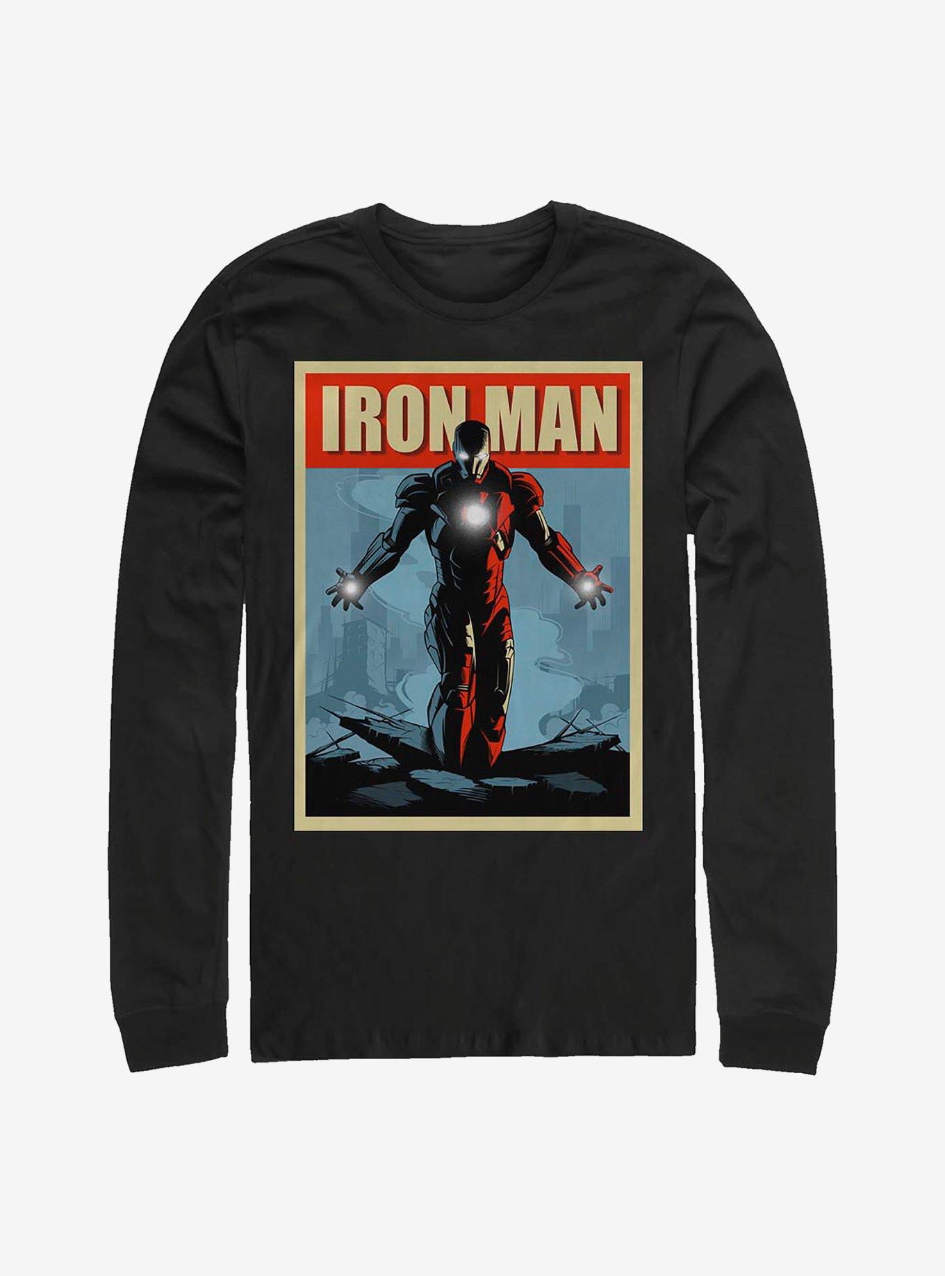Marvel Iron Man Unstoppable Long-Sleeve T-Shirt, BLACK, hi-res
