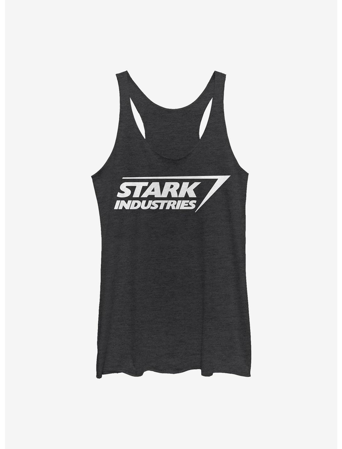 Marvel Iron Man Stark Logo Womens Tank Top, BLK HTR, hi-res