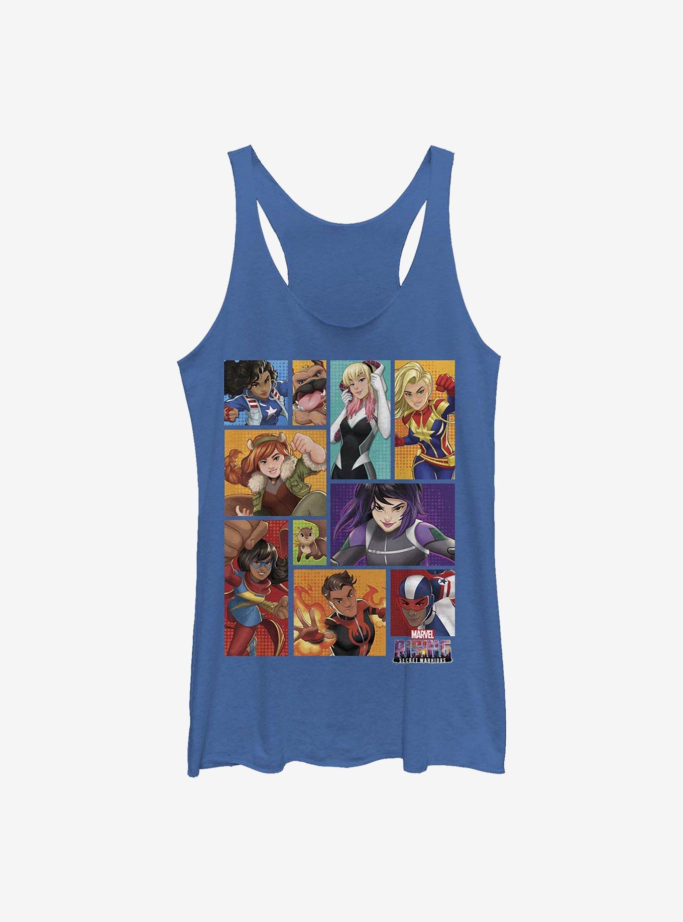 Marvel Group Blocks Womens Tank Top, ROY HTR, hi-res