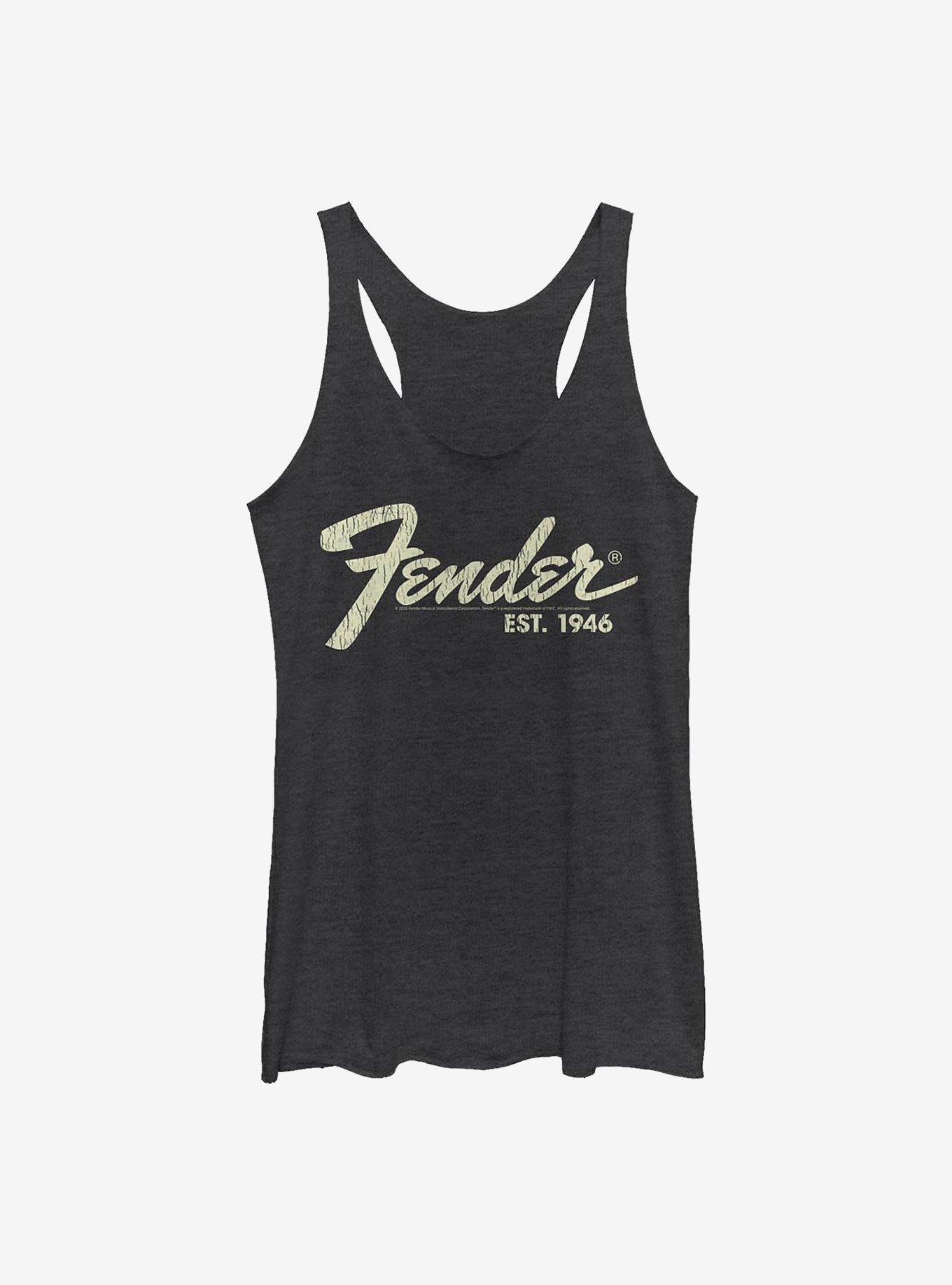 Fender Established 1946 Womens Tank Top, BLK HTR, hi-res