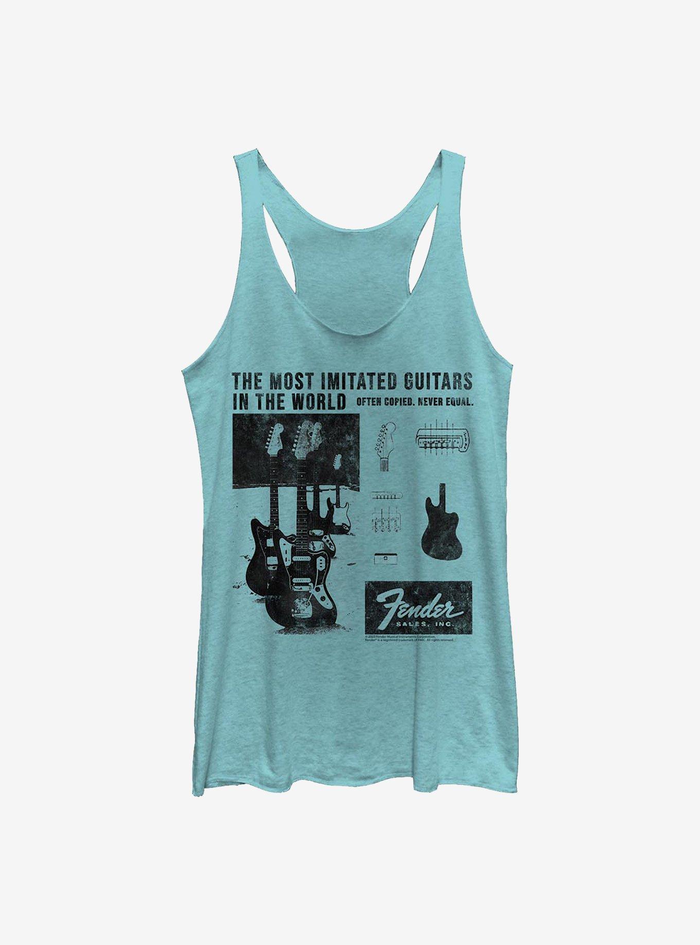 Fender Litho Ad Womens Tank Top, TAHI BLUE, hi-res