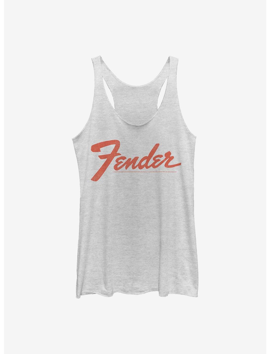 Fender Logo Womens Tank Top, WHITE HTR, hi-res