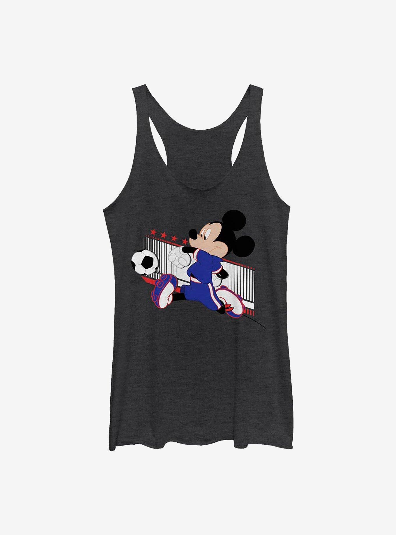 Disney Mickey Mouse Japan Kick Womens Tank Top, BLK HTR, hi-res