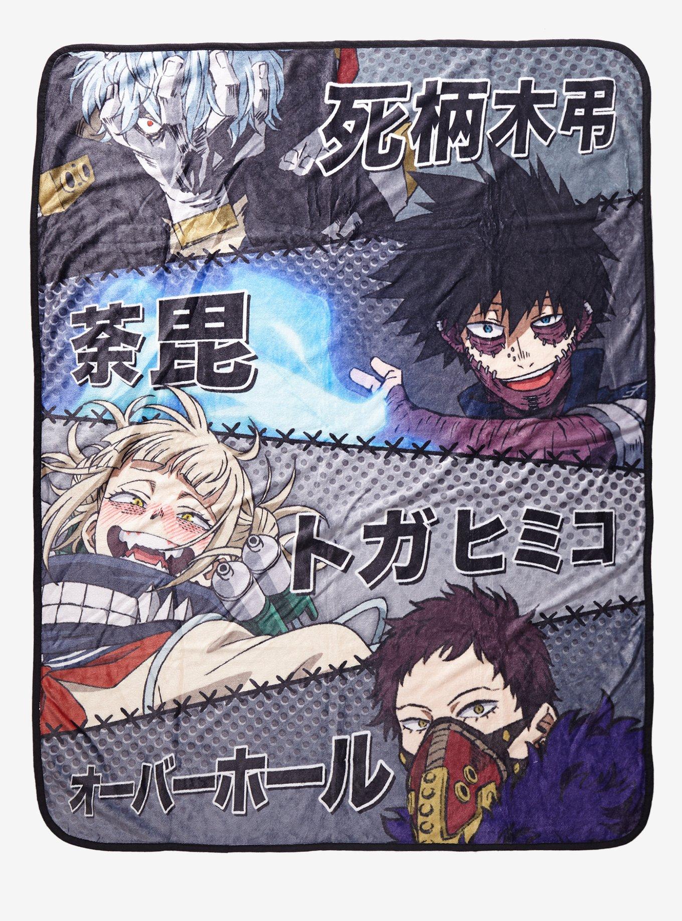 My Hero Academia Villains Split Throw Blanket Hot Topic