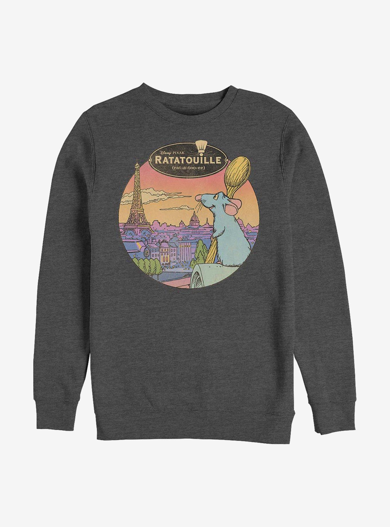 Disney Pixar Ratatouille Le Rat Parisian Crew Sweatshirt - GREY | Hot Topic