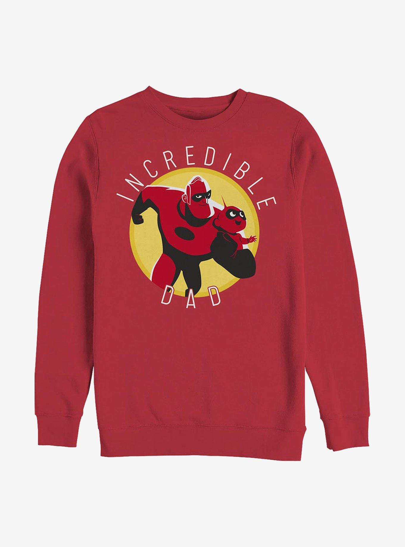 Disney Pixar The Incredibles Incredible Dad Circle Crew Sweatshirt