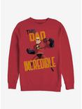 Disney Pixar The Incredibles This Dad Crew Sweatshirt, RED, hi-res