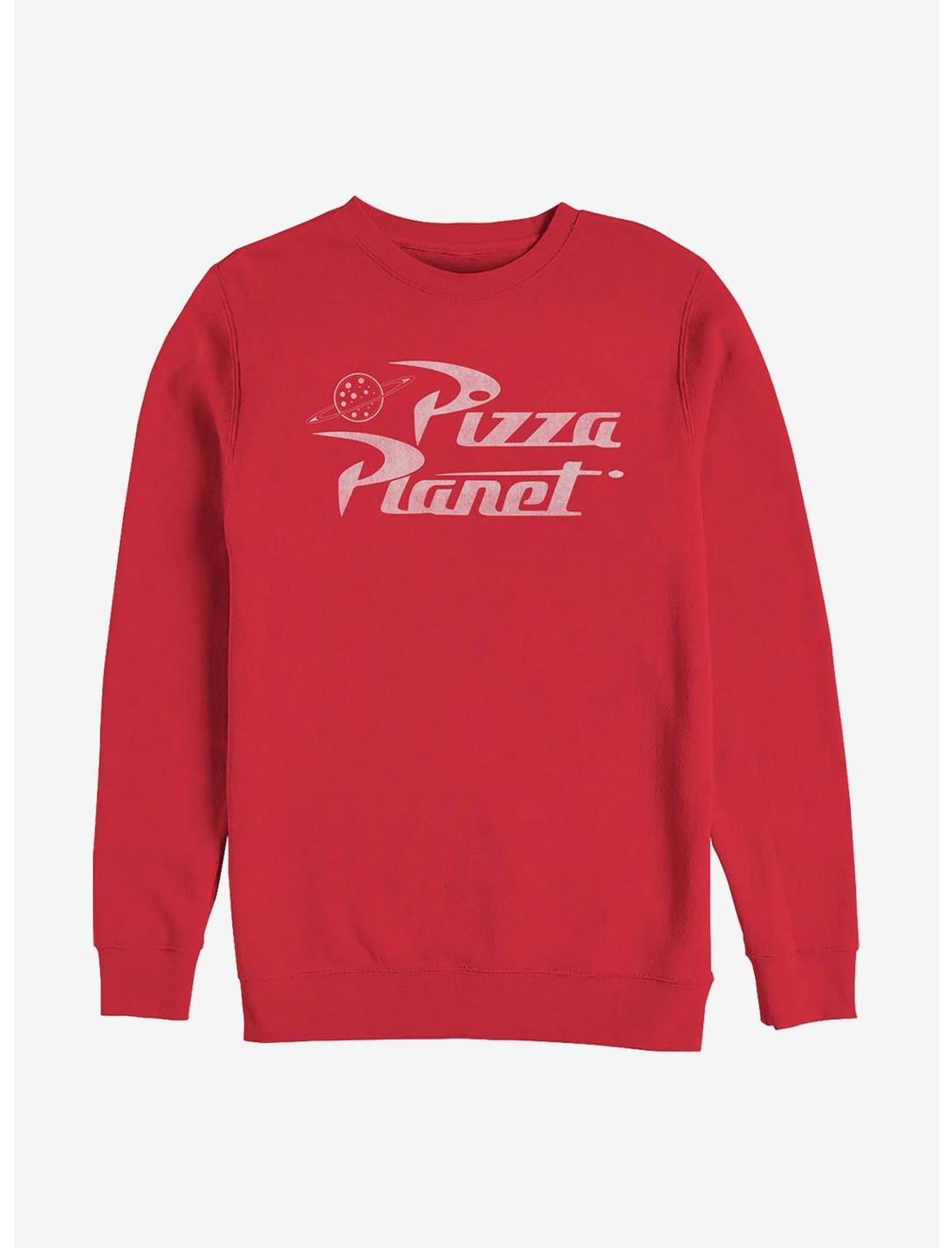 Disney Pixar Toy Story Pizza Planet Crew Sweatshirt, RED, hi-res