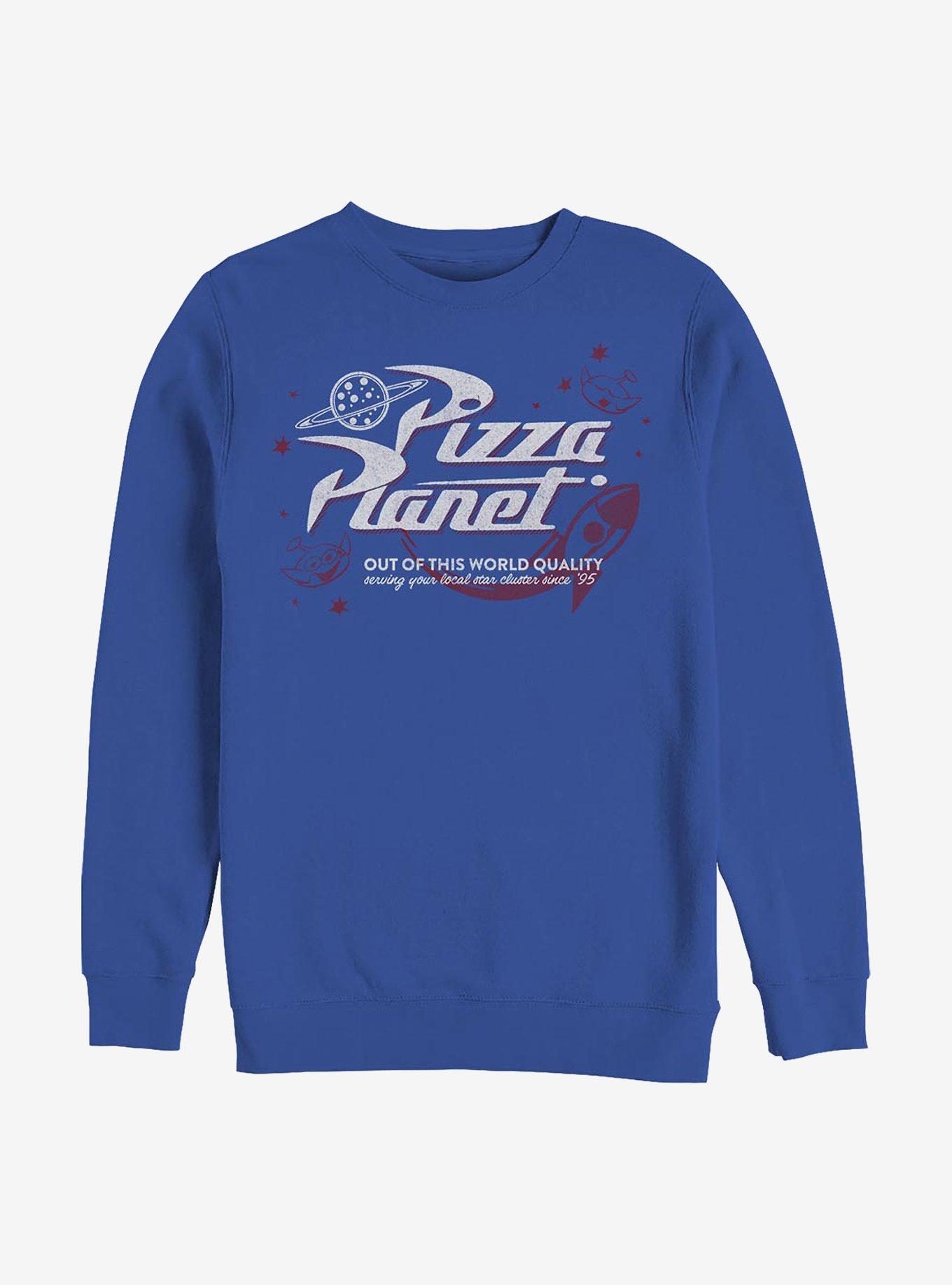 Disney Pixar Toy Story Retro Pizza Planet Crew Sweatshirt, ROYAL, hi-res