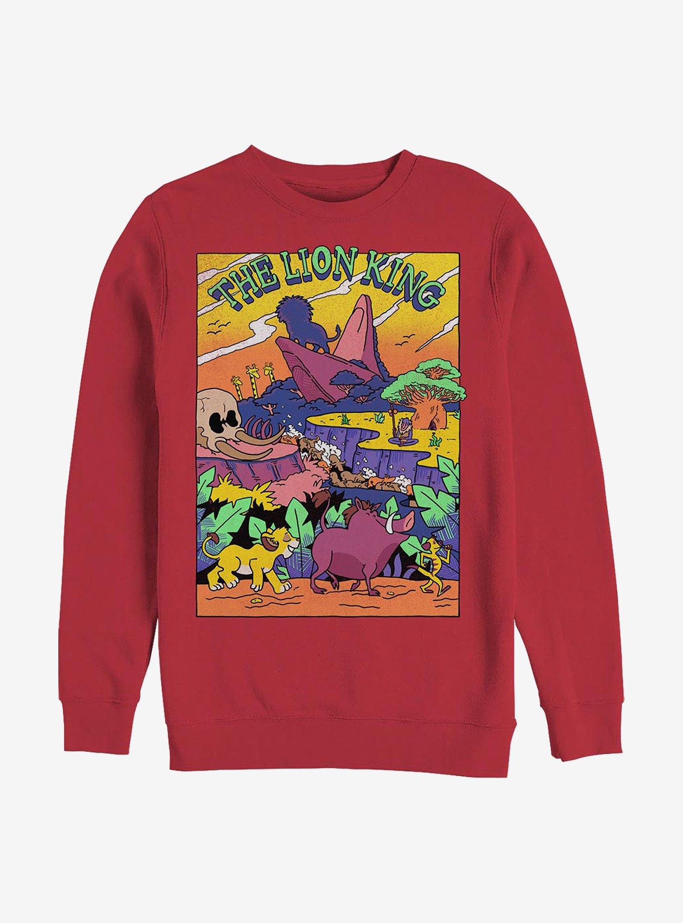 Disney The Lion King Lion Legend Crew Sweatshirt, RED, hi-res