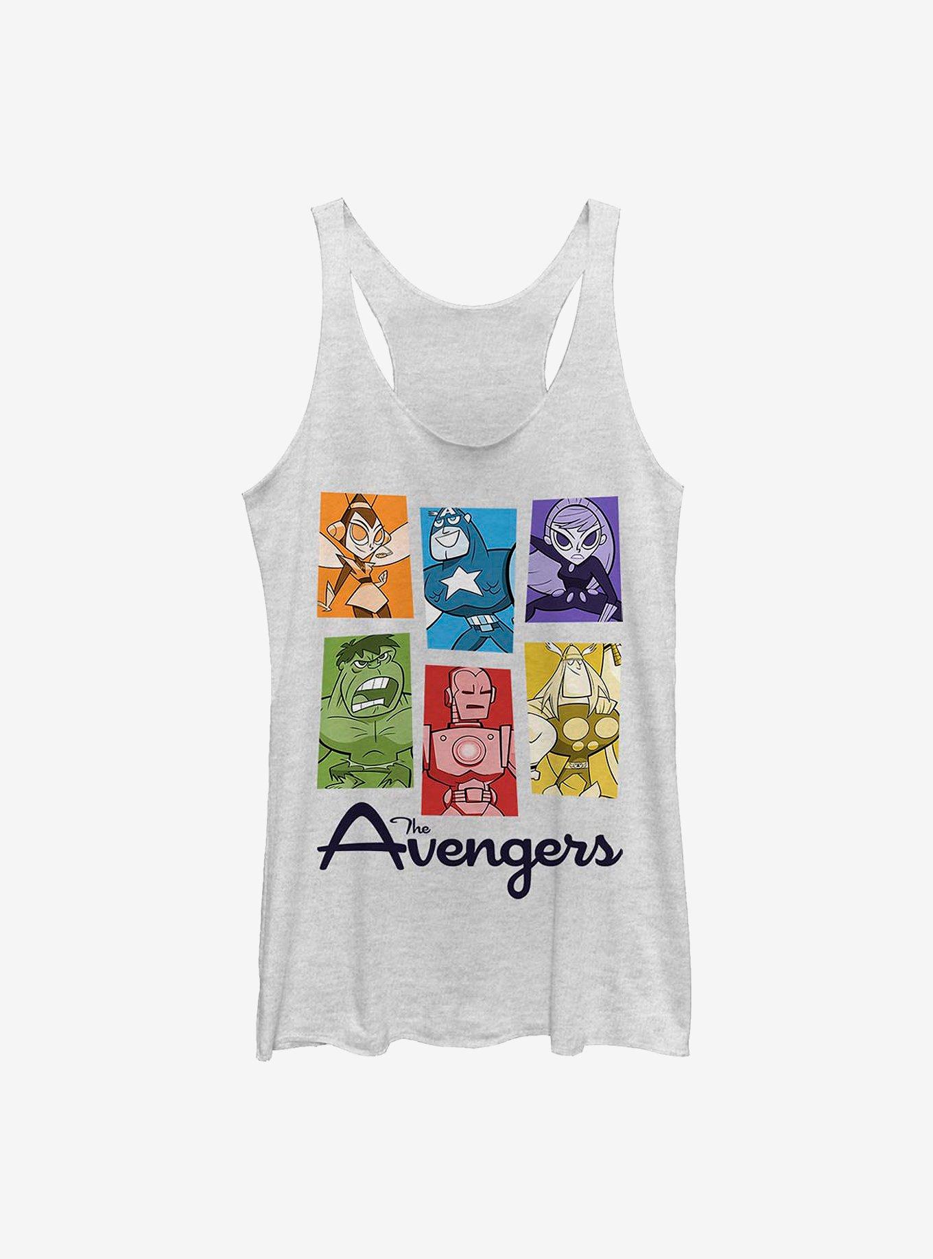 Marvel Avengers Motley Avengers Womens Tank Top, WHITE HTR, hi-res