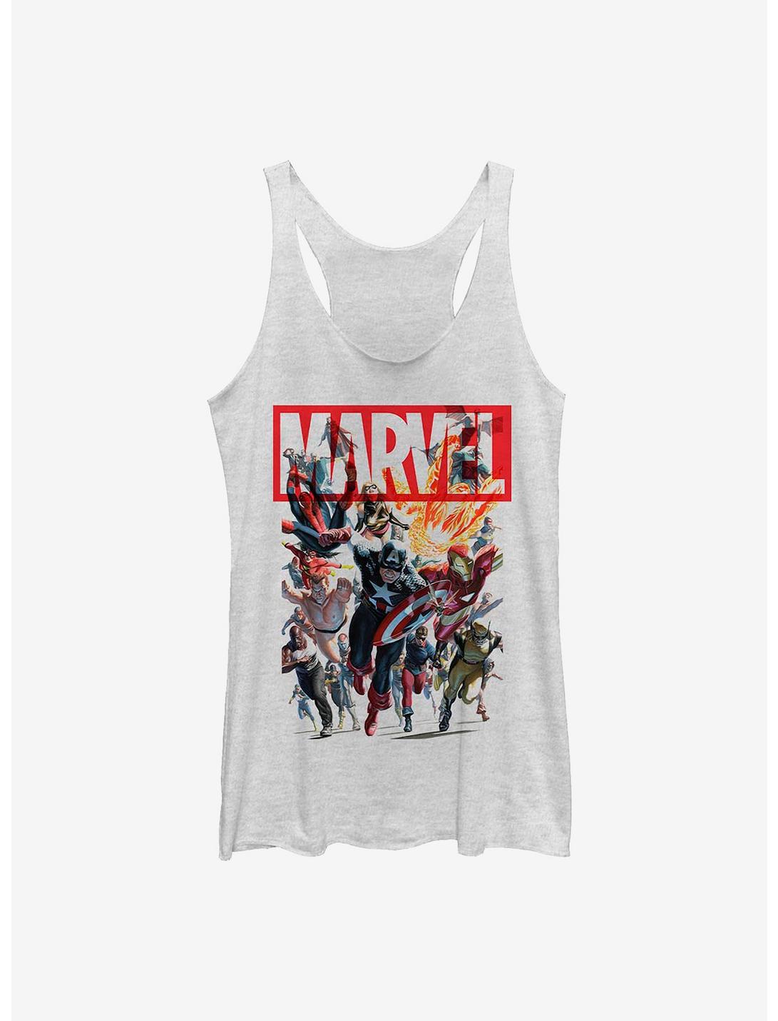 Marvel Avengers Team Womens Tank Top, WHITE HTR, hi-res