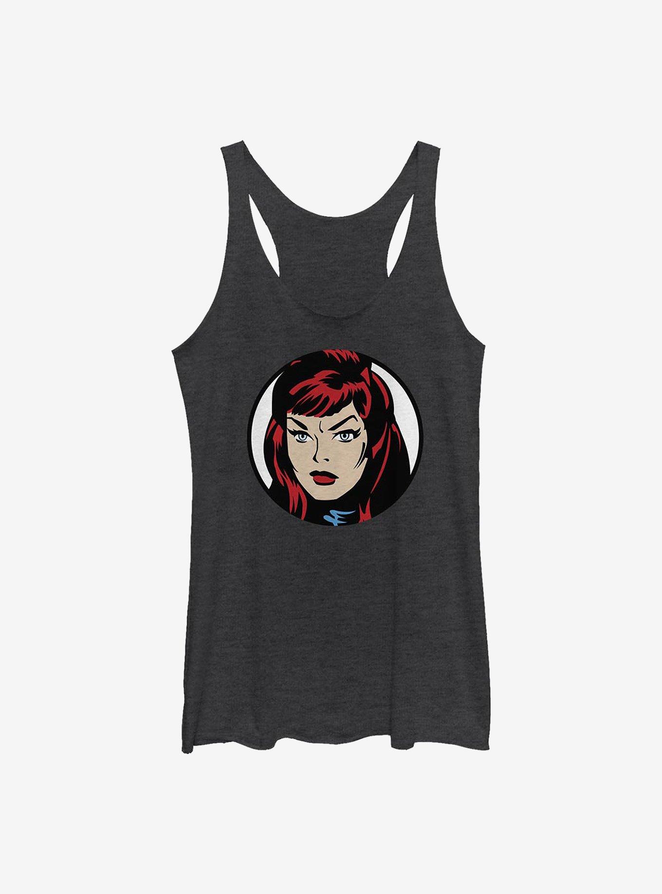 Marvel Black Widow Heads Womens Tank Top, BLK HTR, hi-res