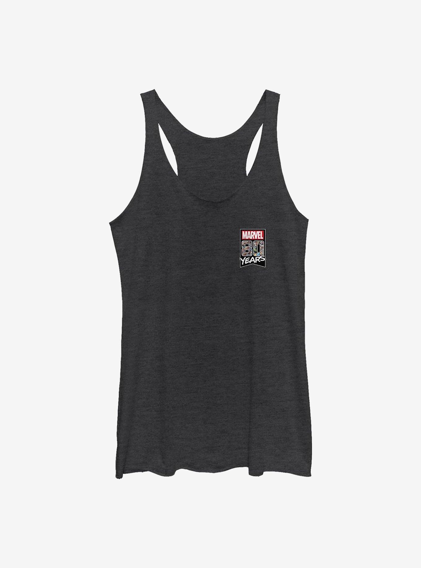 Marvel 80th Womens Tank Top, BLK HTR, hi-res