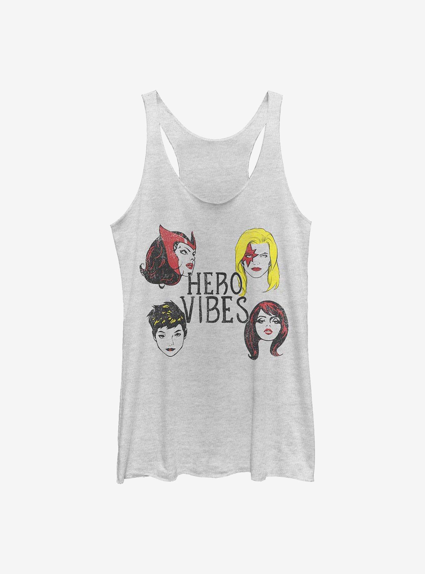 Marvel Hero Vibes Womens Tank Top, WHITE HTR, hi-res