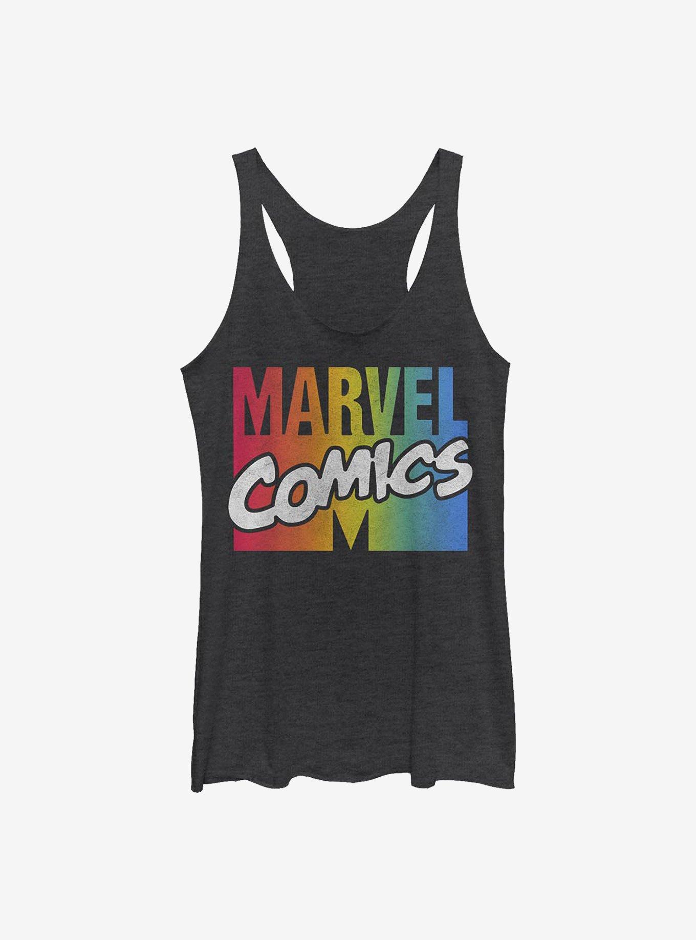 Marvel Spectrum Logo Womens Tank Top, BLK HTR, hi-res
