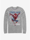 Marvel Spider-Man Doodle Thoughts Long-Sleeve T-Shirt, ATH HTR, hi-res