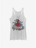 Marvel Spider-Man Spider Checked Womens Tank Top, WHITE HTR, hi-res