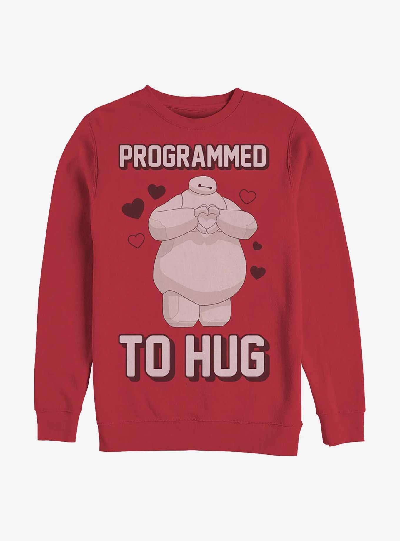 Disney Big Hero 6 Programmed To Hug Crew Sweatshirt, , hi-res