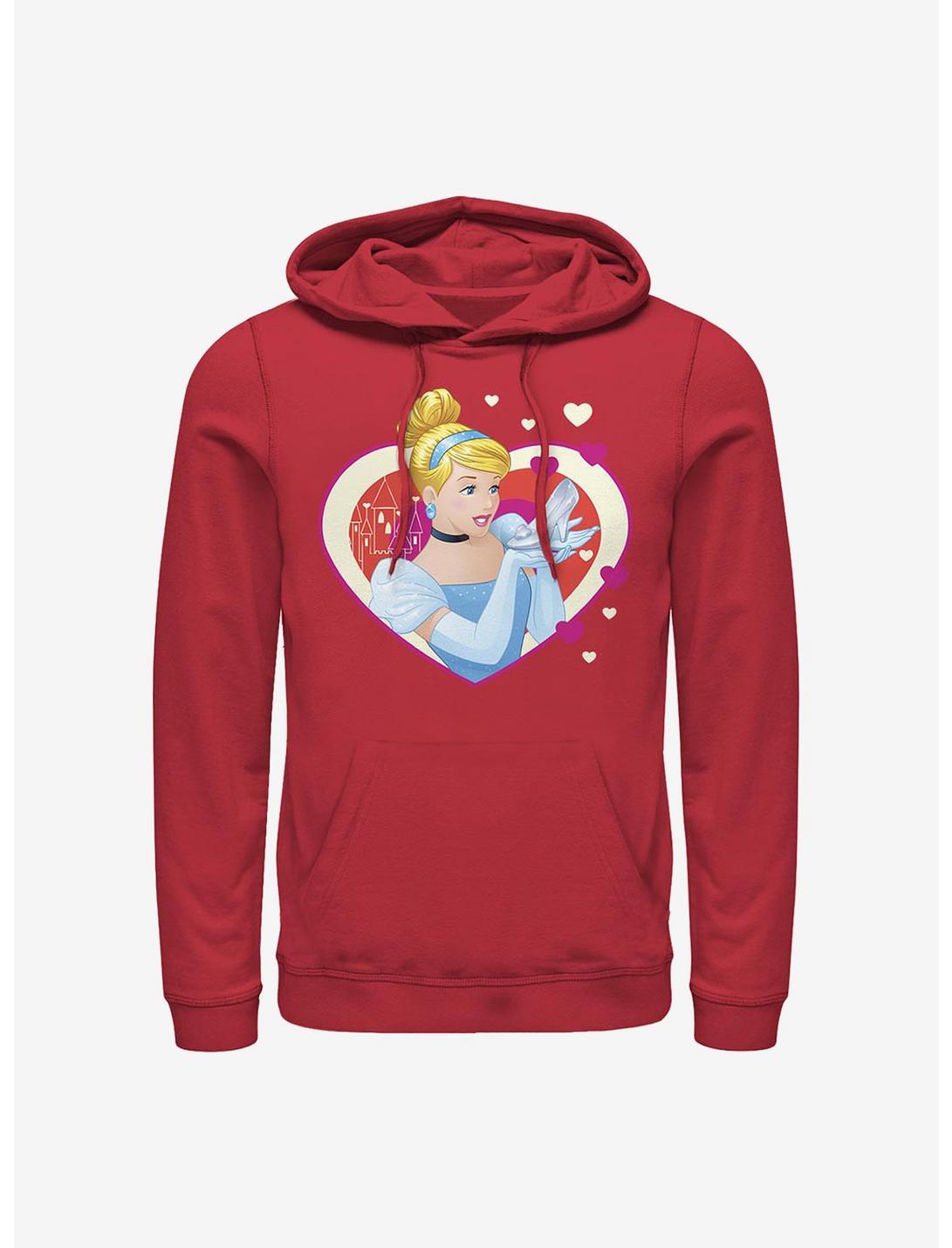 Disney Cinderella Hearts Hoodie, RED, hi-res
