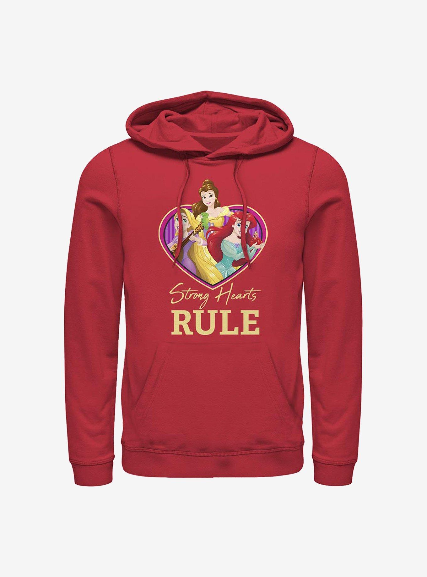 Disney Princess Strong Hearts Rule Hoodie, RED, hi-res